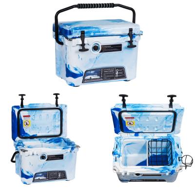 China Waterproof portable hard ice chest rotomolded beer cooler box for camping for sale