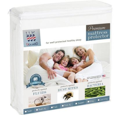 China Anti-Bacteria Terry Cotton Bamboo Waterproof Mattress Hypoallergenic Protector for sale