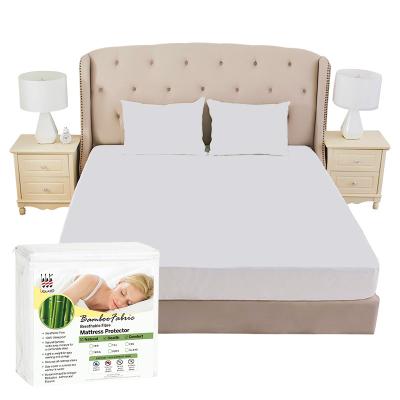 China Anti-Bacteria Customize Hypoallergenic Cotton/Terry Waterproof Mattress Protector Cover Bamboo for sale