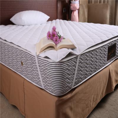 China Antibacterial Corner Strip 4 Anchor Waterproof Quilted Elastic Mattress Protector for sale