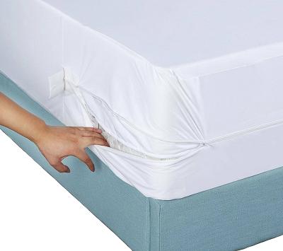 China Hypoallergenic Waterproof Anti-Bacteria Zipper Closure Mattress Encasement Protector for sale