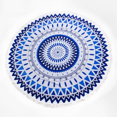 China Wholesale QUICK DRY Most Popular Large Round Microfiber Beach Towel With Tassel for sale