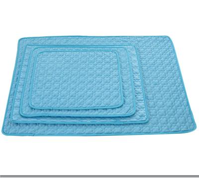 China Viable Dog Cooling Mat Breathable Summer Cooling Washable Ice Silk Mat for sale