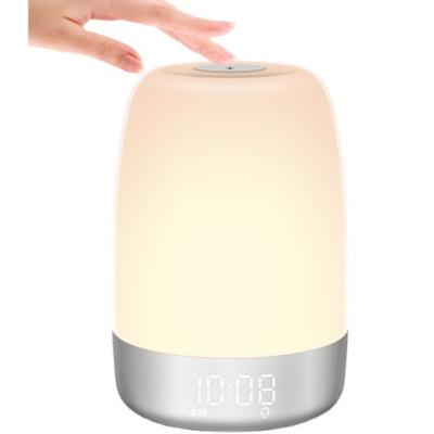 China Modern Built In 1200 mAh Battery Night Light With Alarm Clock And Light Wake Up Timer Baby Lamp For Home Use for sale