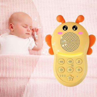 China New Minimalist 2022 Bee Sleep Machine Baby Dimmable Night Sound White Noise Soother Cute Portable Sound Warm White Light 16 Noises For Kids for sale