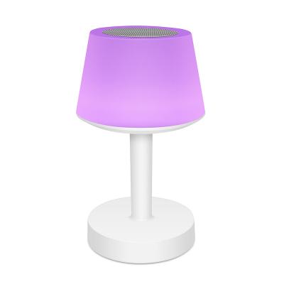 China Post-modern rechargeable night lamp speaker smarkt touch 7RGB colors blue tooth speaker desktop lapm for home use for sale