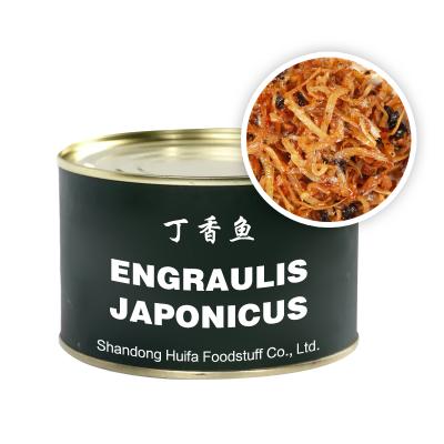 China Hot selling canned canned food seafood popular engraulis japonicus fish canned canned OEM fish for sale