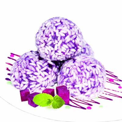 China Frozen Food Nutritious Halal Purple Ball Sticky Rice Puple Food Sweet Potato for sale