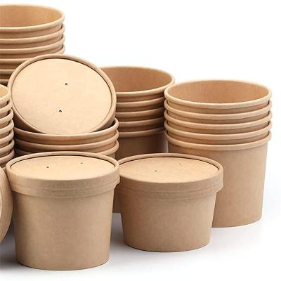 China Newest Recyclable Disposable Salad Wrapping Paper Bowls Food Packaging Containers à venda