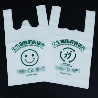 China Buying Compostable Compost Full Bio Compost Bag OEM Biodegradable T-shirt Plastic Degradable Bags Eco Friendly Recycle Te koop