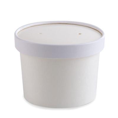 China Food Packaging Food Grade White Paper Cup 32oz Disposable Soup Cups Disposable Paper Bowl With Lid Te koop