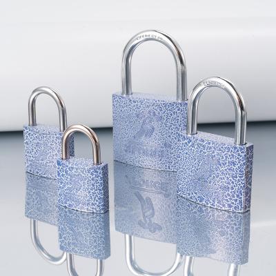 China Hot Selling Durable High Security 32-75mm Size Candado Blue Workmanship High Quality Fine Atomic Lock Multiple Throw Beam Short Iron Padlock for sale