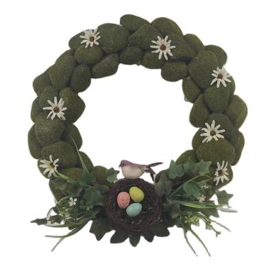 China Wholesale Cheap Plastic Christmas Pine Cone Plastic Material Christmas Wreath for sale