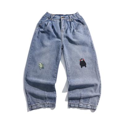 China Autumn New Breathable Jeans Men's Japanese Style Loose Jeans Made In China High Street Boy's Casual Loose Jeans for sale