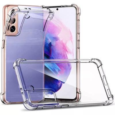 China Shockproof Ultra Thin Silicone Clear Phone Case For Samsung Galaxy S22 S21 S20Fe Ultra S10 S10+ Lite Full Soft Clear Back Cover Fundas for sale