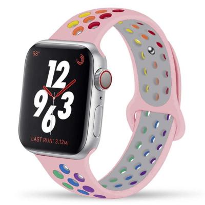 China For Apple Watch Series 5/4/3/2/1 Magic Flash Band Watch Strap 22mm NATO Factory Supply New Watch Band Sports Nylon Rubber Strap silicone for sale