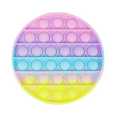 China COMEMOIR Amazon Silicone Warm Square Squeeze Rainbow Squeeze Push Bubble Noise Stress Reliever Educational Noise Toy Silicone Stress Reliever Play Toys Busy Person for sale