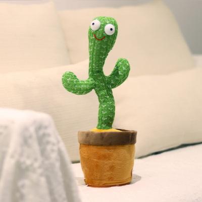 China Hot Selling Funny Plush Wiggle Doll Playing Singing Plush Toy Dancing Musical Recording Toy Talking Cactus for sale