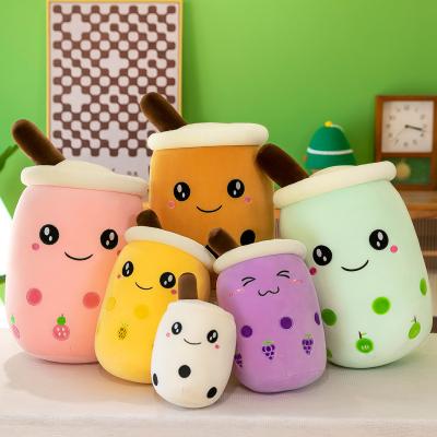 China COMEMOIR Wholesale Price 24cm Custom Milk Tea Pillow Strawberry Bubble Tea Toy Soft Stuffed Plush Boba for sale