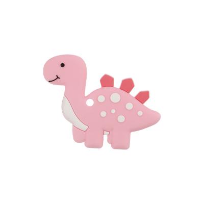 China COMEMOIR soft toy wholesale stocked dinosaur design food grade silicone teether colorful kid baby chew teething toys for sale