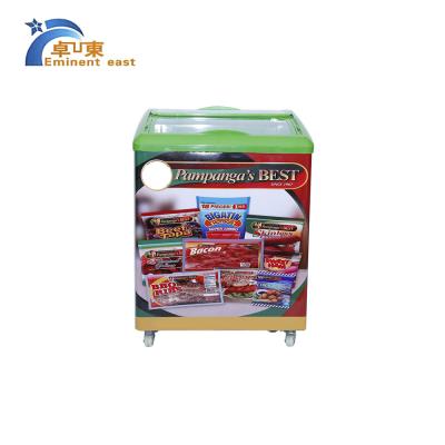 China Small Size 150L Single-temperature Glass Doors Ice Cream Display Freezer for sale