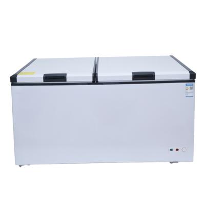 China 500L Single-Temperature Top Two Door Chest Freezer Commercial Deep Freezer for sale