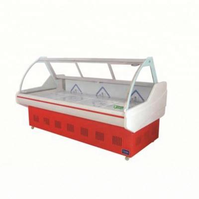 China Single-temperature supermarket meat display freezer/island case/supermarket refrigeration equipment for sale