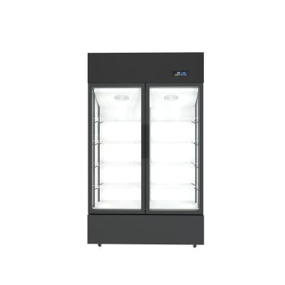 China Commercial Single-temperature Supermarket Glass Door Display Refrigerator Drinks Upright Showcase Cooler Fridge Refrigerator for sale