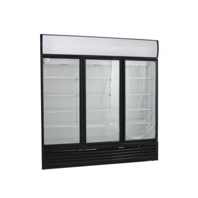 China Single-Temperature 3 Door Freezer Cooler Commercial Glass Beverage Display and Juice Beverage Upright Cooler Refrigerator Display Fridge for sale