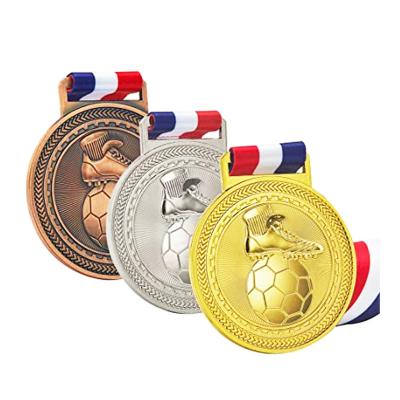 China CUSTOM zinc alloy europe metal soccer sports awards gold silver bronze beijin blank medal for sale