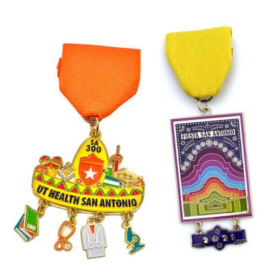 China Soft Novelty Europe Metal Craft Maker Winner Award Custom Enamel Fiesta Medals for sale