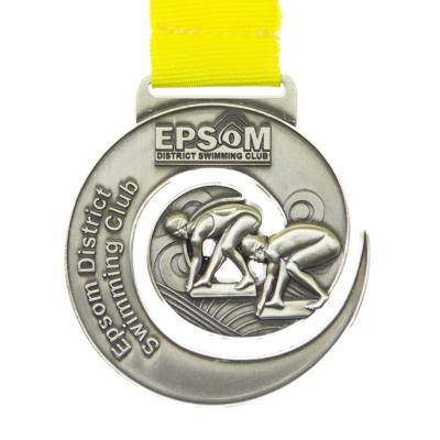 China Europe Wholesale Custom Zinc Alloy Sports Awards Medal Swimming for sale