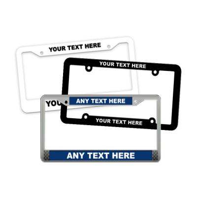 China NO manufacturer wholesale custom design metal branded logo auto decorative license plate frames for sale