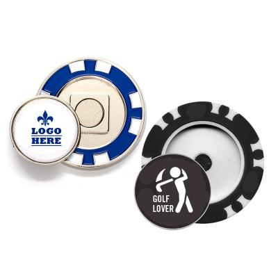 China Wholesale Custom Soft Golf Accessory Enamel Poker Chip Golf Ball Marker for sale