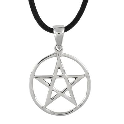 China CLASSIC Manufacturer Fashion Necklace Charms Customized Pewter Metal Pentagram Star Pentagon Pendant for sale