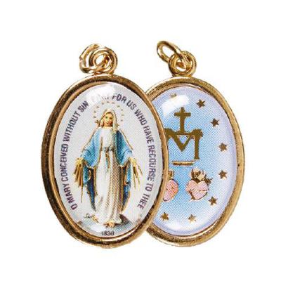 China Religious Custom Silver 3D Notre Dame Keepsake Virgin Mary Mother of Jesus Medallion Pendant for sale