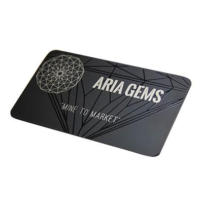 China Metal Custom Design Stainless Steel Company Name Card Fancy Matte Black Brushed Metal Business Card for sale