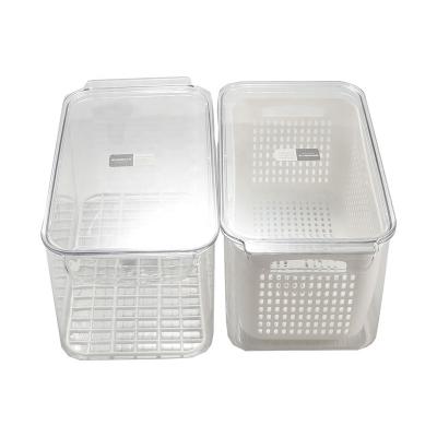 China Special Folding Refrigerator Storage Box With Cover Household Kitchen Food Sealed Leachable Water Box for sale