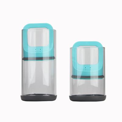 China Preservation M & L High Storage Container Borosilicate Glass Freshness Jar With Sliding Lid for sale