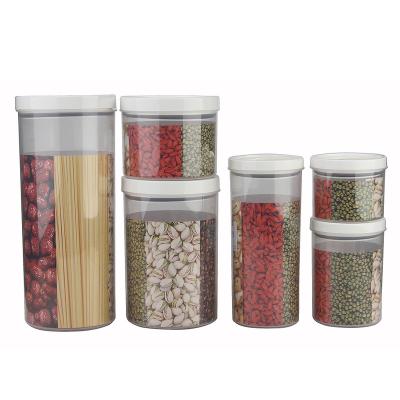 China Freshness Keeping Cheap 6pcs Household Set Plastic Food Storage Container Pop Airtight Storage Container for sale