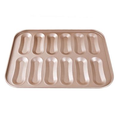 China Sustainable Mold Lightning Blast Baking Mold Baking Pan Baking Oven With Non Long Stick 12 Company Strip Pastry for sale