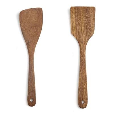 China Wooden spatulas stocked family cooking utensils flesh out wooden meat spatula cookware set for sale