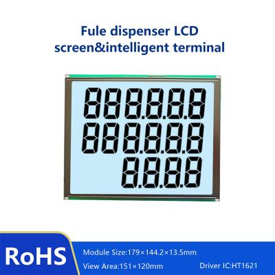 China Custom TN STN VA Segment LCD Display For Fuel Dispenser LCD Display Transparent Panel 179*144.2*13.5mm for sale