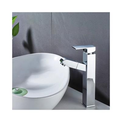 China Thermostatic Faucets Factory Customization Wall Basin Faucet Pull Out Separate Deck Mount Handle Basin Faucet for sale