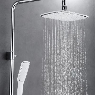 China Factory Price High Quality Thermostatic Rain Shower Square Stainless Steel Bathroom Shower Faucets Low Price And Sets for sale