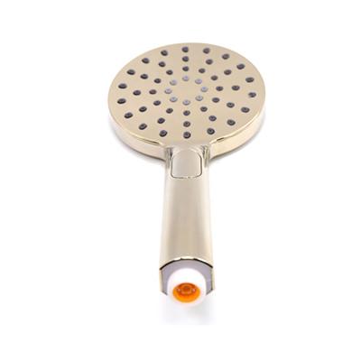 China Without Needle Bathroom Durable ABS Gold Hand Shower Pressure Shower Head Finish System for sale