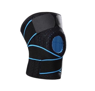 China Anti Slip Compression Knee Sports Brace Neoprene Adult Knee Brace With Elastic Strap For Running Sports for sale