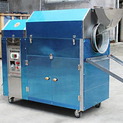 China Frying Oil Plant Stainless Steel Roasting Machine Small Scale Electric Commercial Electric Chestnut Soybean Peanut Drum Roaster for sale