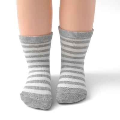 China Breathable Baby Kids Gray Series Combed Cotton Middle Long Bangs 0-5Years Newborn Non Slip Boys Kids Socks for sale