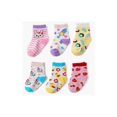 China QUICK DRY Cute Newborn Plain Baby Girl Socks Organic Cotton Soles Anti Bottom Anti Bump Non Slip For Baby Boy for sale